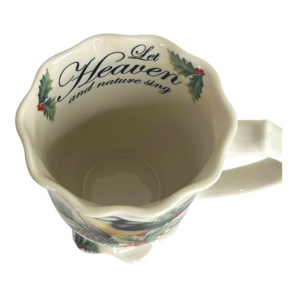 Cracker Barrel Season of Peace Let Heaven and Nature Sing Chickadee Mug 12 oz - Picture 6 of 8